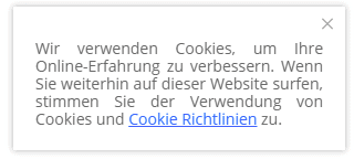 Um banner de cookie simples